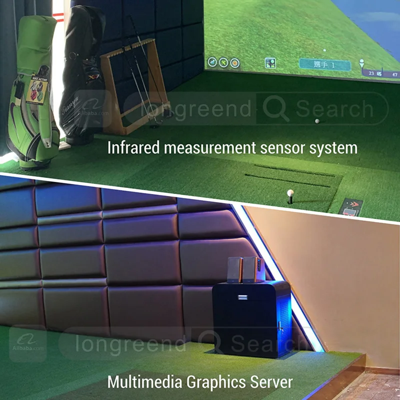 LONGREEND Golf Swing Trainer  Virtual Active Home Corporate Office infrared golf simulator