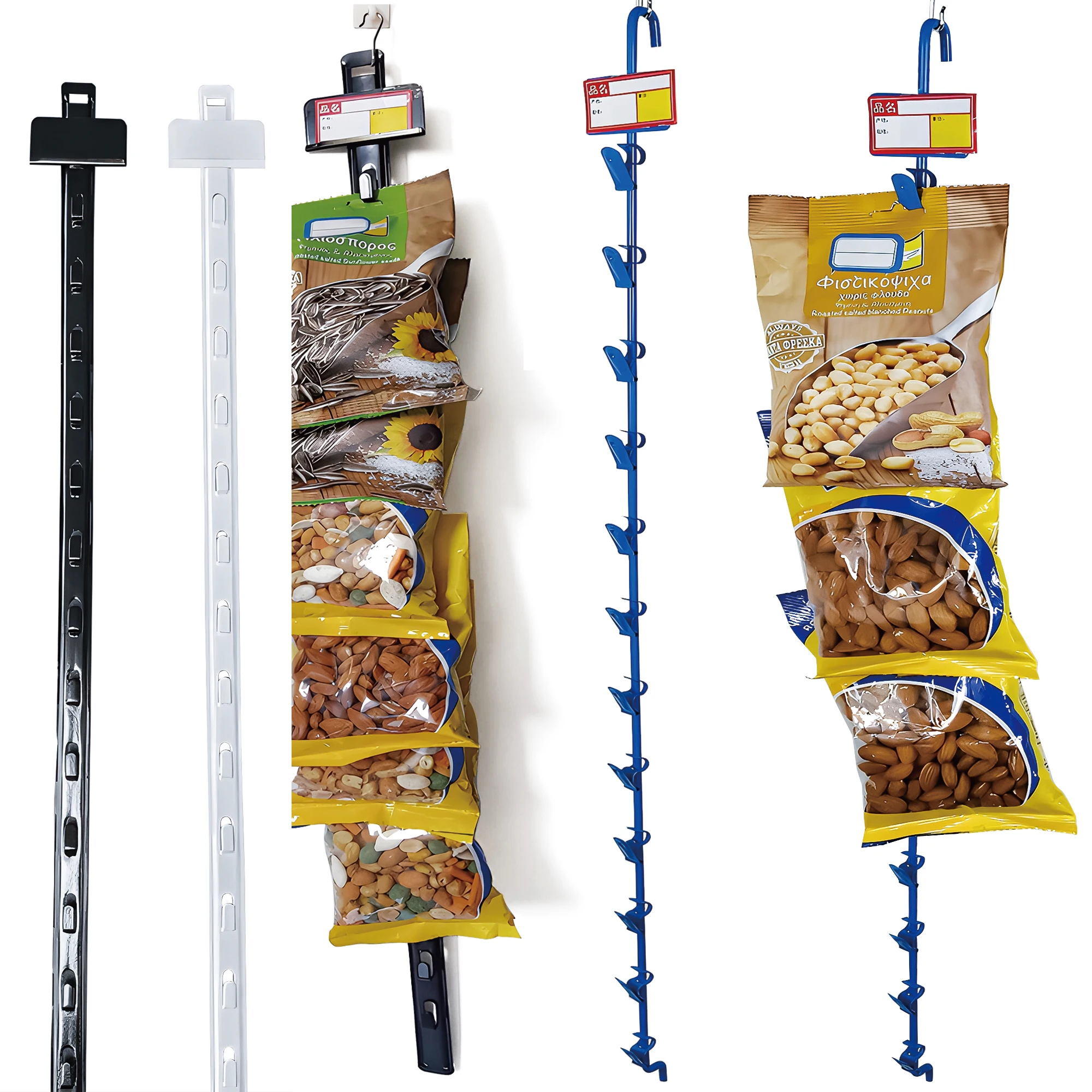 Metal Merchandising Plastic Display Hanging Clip Strips