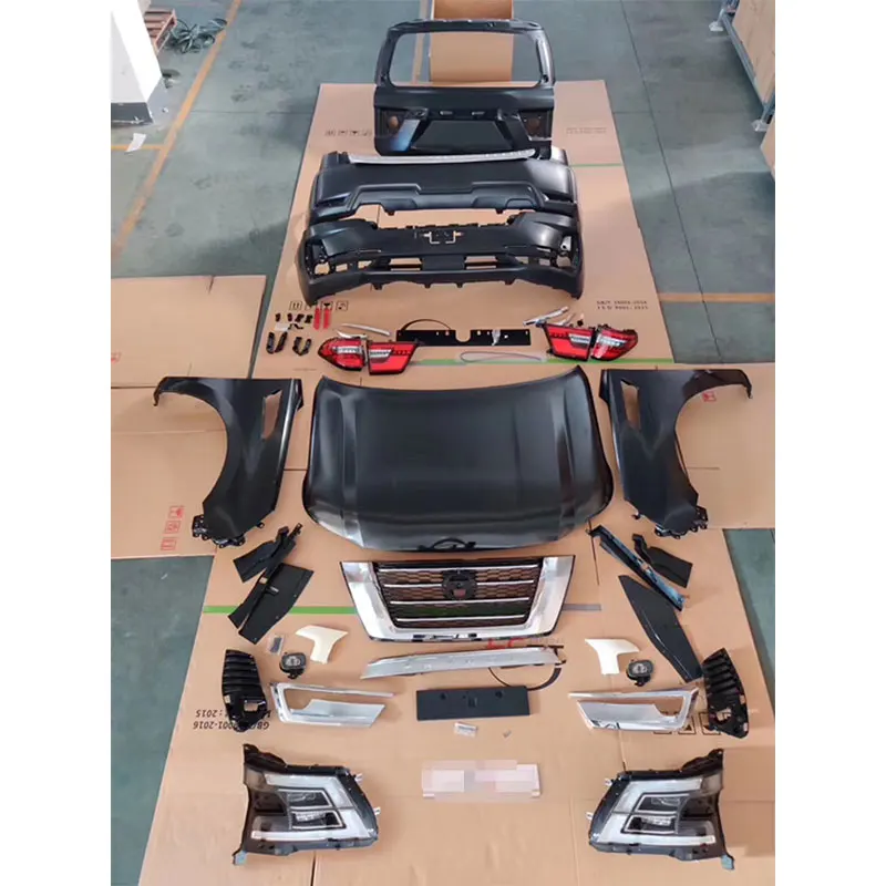 
Car Front Bumper Full Set Wide Conversion Modified Facelift Bodykit Body Kit for Nissan Patrol 2012 Upgrade Change To 2020 