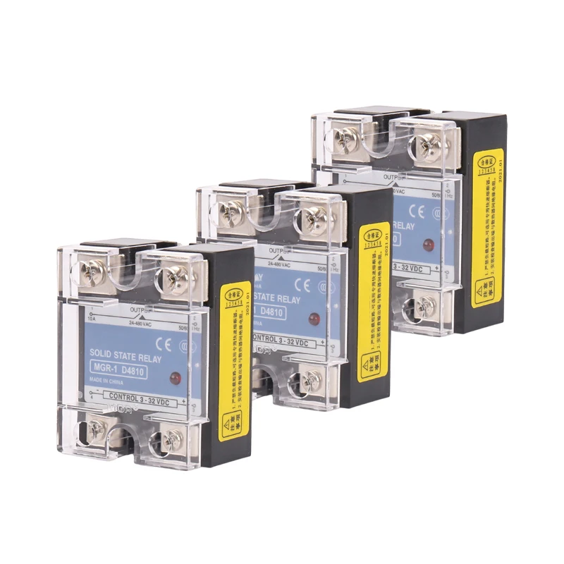 SSR Single Phase Solid State Relay SSR White Miniature solid state relay Input 3-32VDC Control Output 24-480VAC