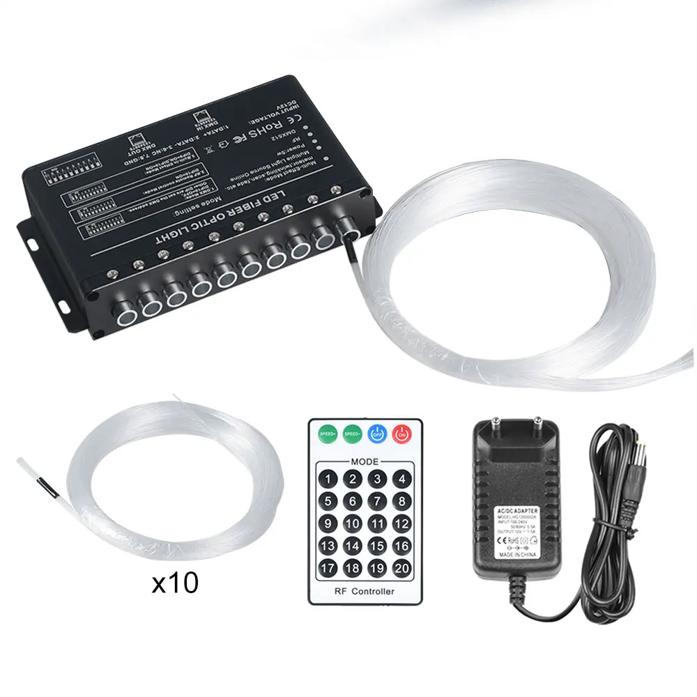 5 Вт фотография звезды волоконно-оптический свет комплект источник метеоритный эффект + 10 шт. 1 0 мм * 2 м концевой светящийся ПММА Пластиковый кабель