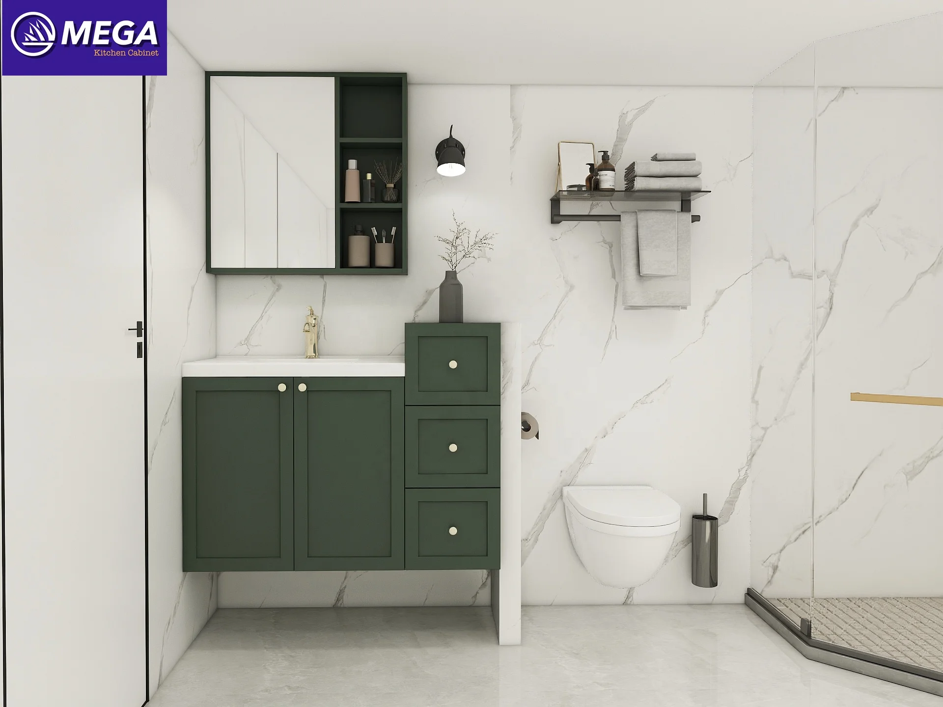 American Nordic Hotel Custom Home Melamine Double Sinks Bathroom Vanities Combo  Wash Basin Cabinet floating bathroom vanity