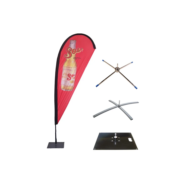 Custom outdoor feather knife advertising beach flag
