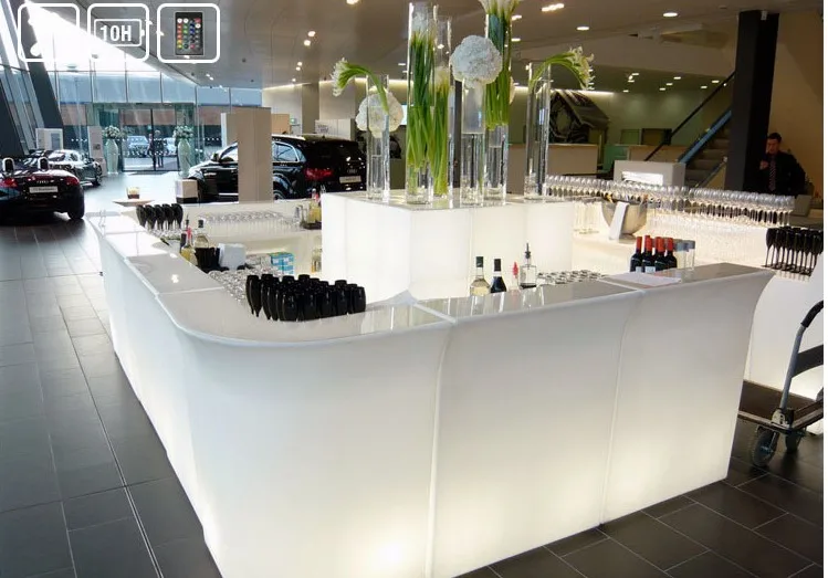 luminous cocktail table / glow mobile cocktail bar counter/ led portable cocktail