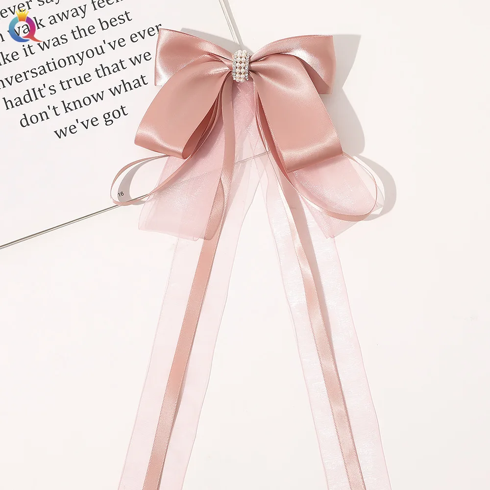 Блестящий бант для волос на заказ рождественские банты для волос красочная лента для длинных волос банты заколки для волос