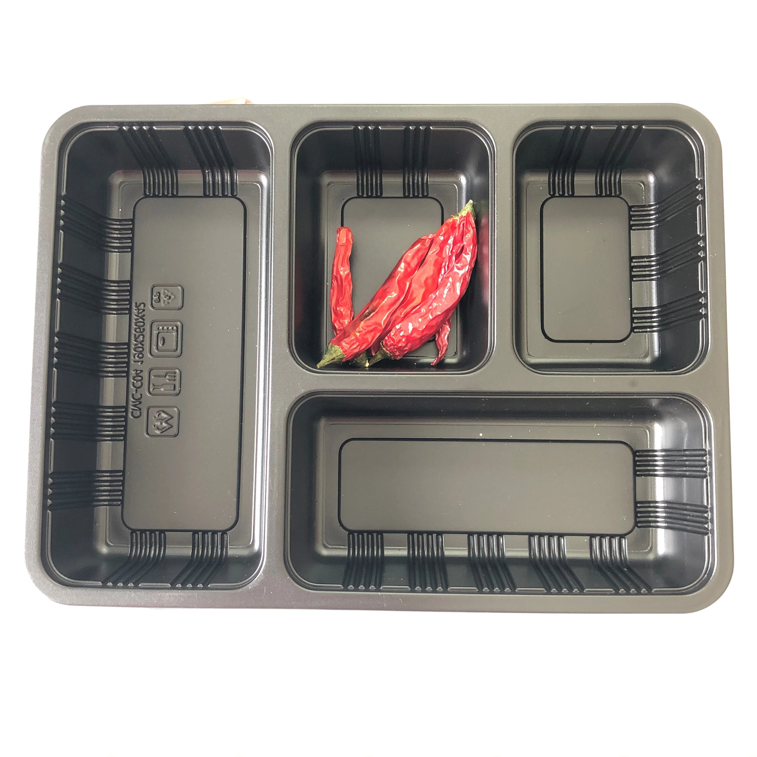 Blister compartment disposable food container fast food packaging high quality portable food box