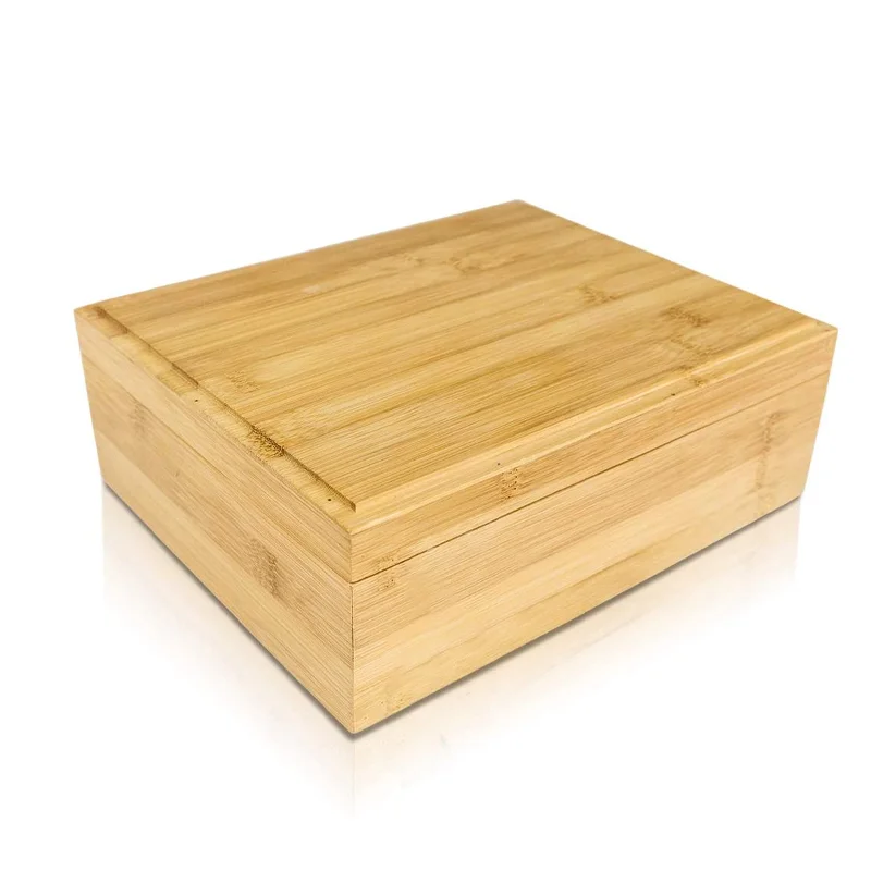 GL Bamboo Box Storage Organizer Bamboo Wooden Stash Box