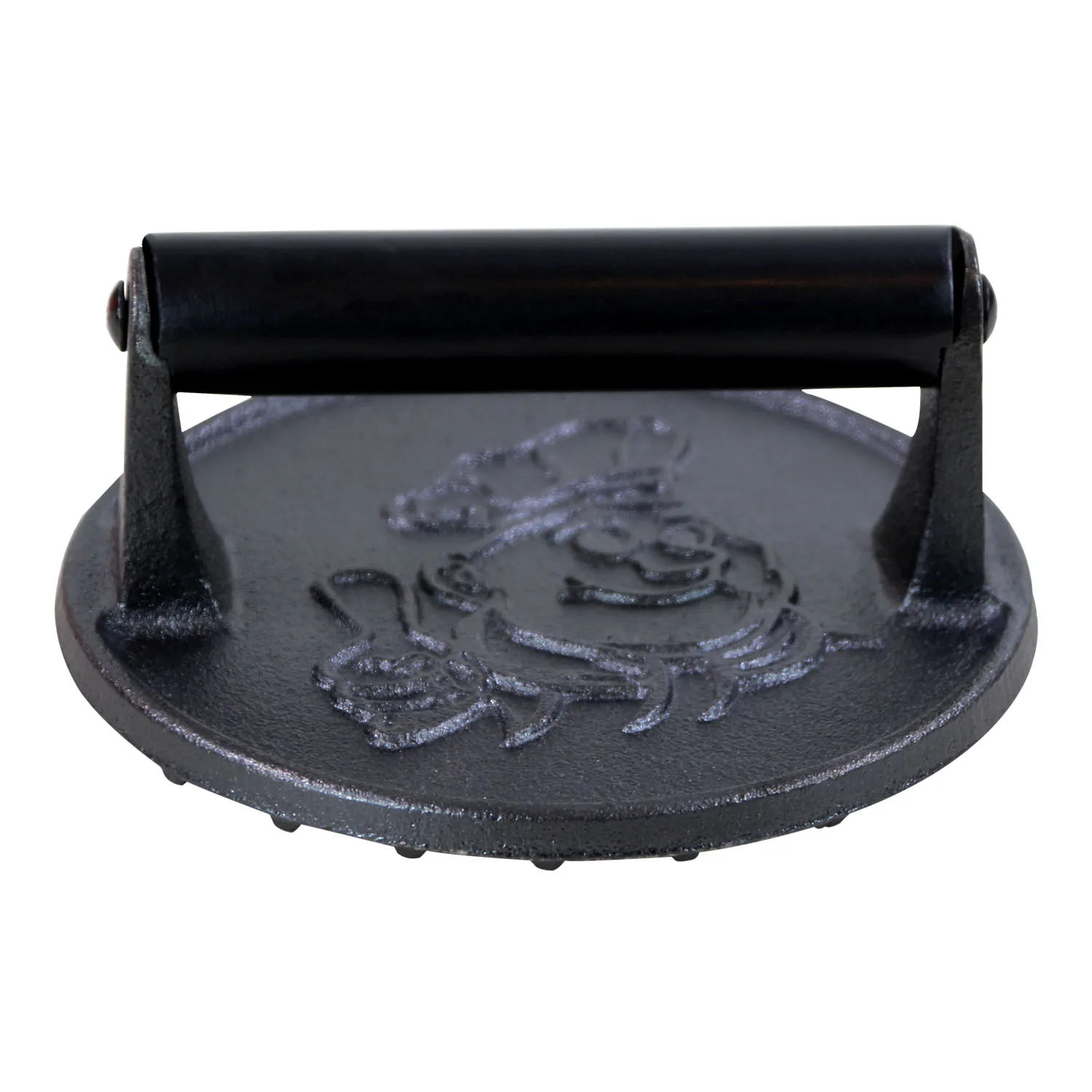 Customize BBQ Cast Iron steak Meat Press Smasher Bacon Presser Grill Press cast Iron Burger press