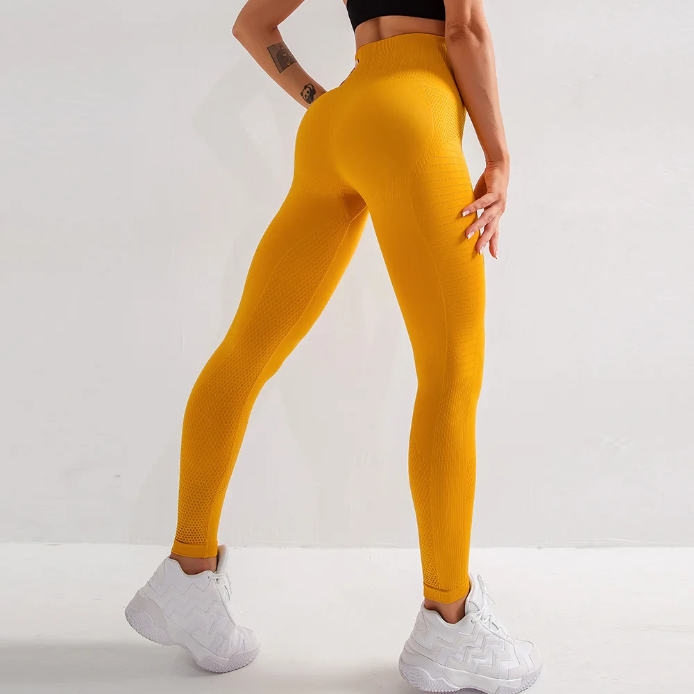 
Hot selling fashion high waist sports long pants quick dry womens workout leggings seamless yoga pants 
