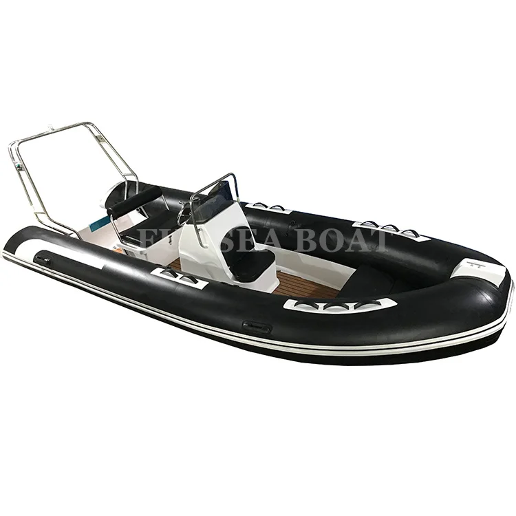 hot sale Norway 4 stroke 90HP rib 520 fiberglass hull pvc air tube inflatable motor boat