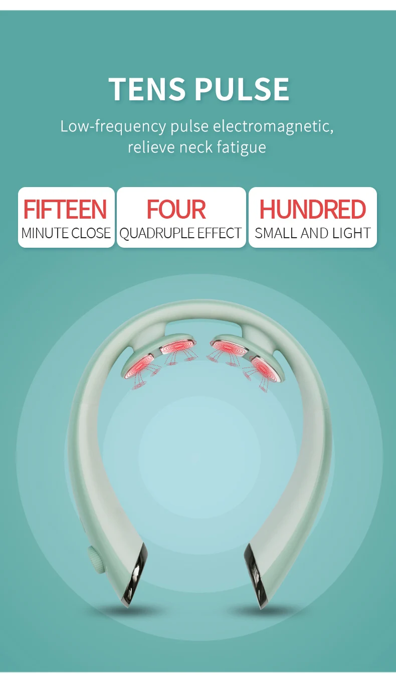 2022 Wholesale new style Smart Neck Massager Electric Pulse Intelligent Heating Massager