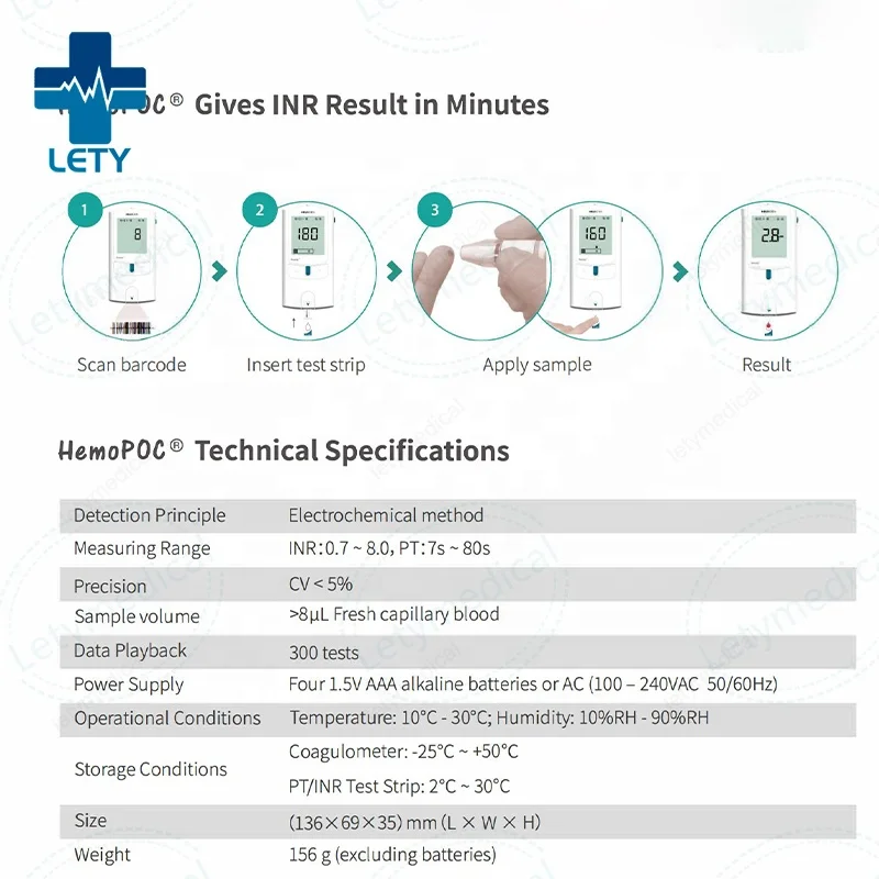 portable handheld Blood Coagulation Machine family and clinic use Coagulation Analyzer Coagulation