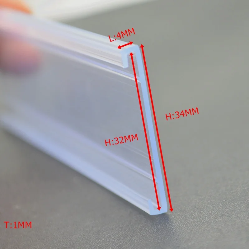 C shape plastic price display shelf talker for supermarket DS-1129