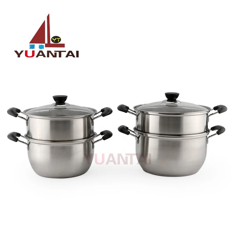 High Quality Stainless Steel Food Steamer Cooking Pot Cookware Soup Stock Pots