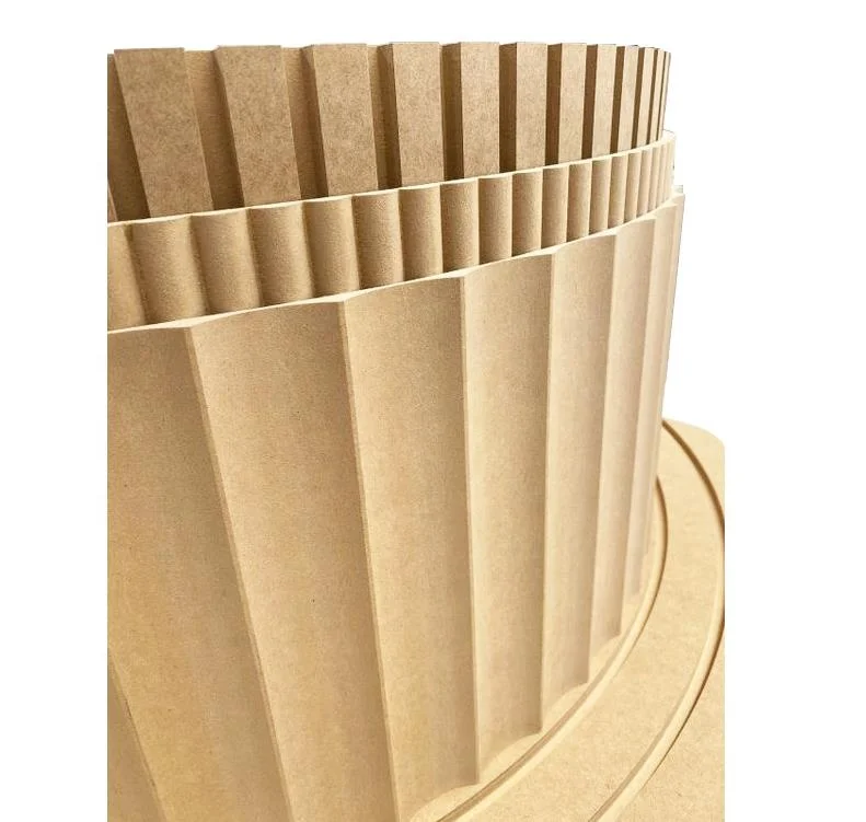 3D  Flexible  Fluted Mdf Wave Wall Panel Building Materials Carved Decorative Mdf Panels Decoration