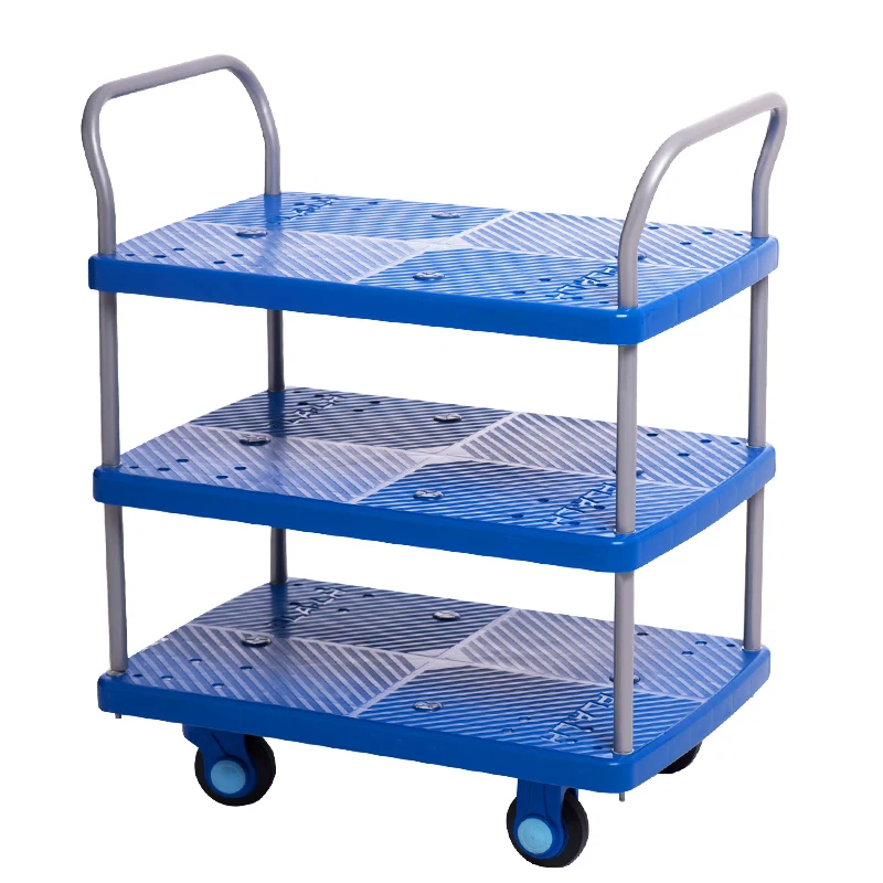 Trolley Plastic Plastic Moving Trolley 4 super mute Wheels Plastic Cart Rolling  Service Trolley