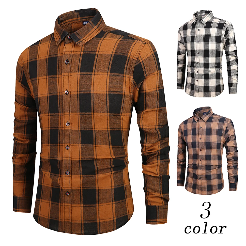 Custom top selling plaid flannel maxi checked shirt for mens