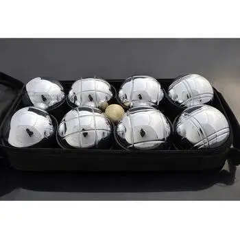  Металлический мини-набор Bocce/Petanque с черными шариками для всех