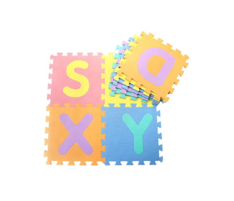 Multi-funcation colorful EVA mat educational puzzle playing eva foam floor baby mat