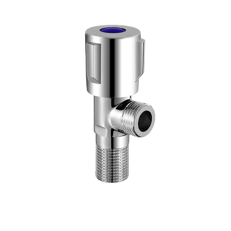 Stainless Steel 304 Basic Type Blue Indicator Water Valve Angle Valve for Toilet Water Heater