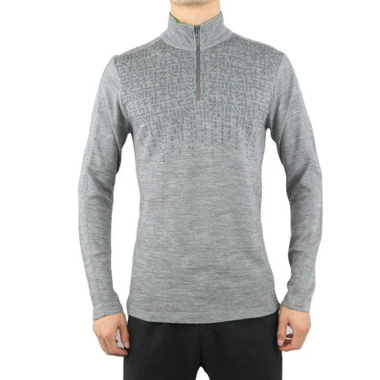 OEM 100% Merino Wool Knitted Fleece Top Cheap Wholesale Merino Wool V-Neck T Shirt Long Sleeve Custom Crewneck Sweatshirts Fit