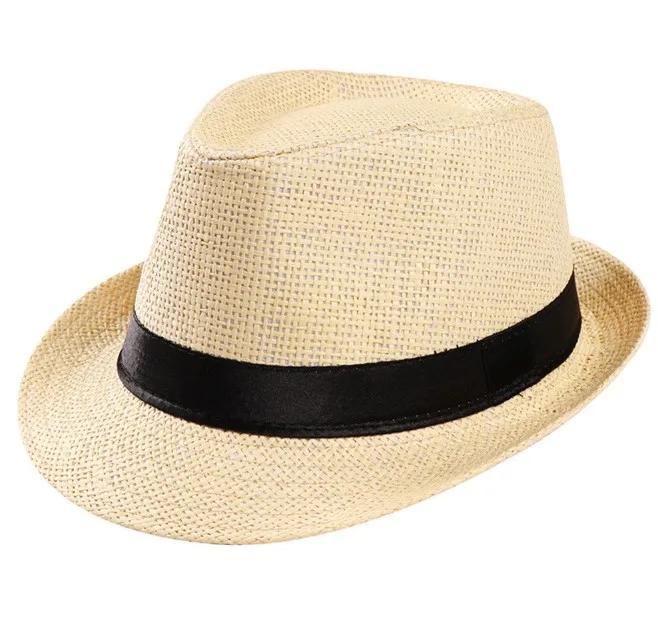 Wide Brim Sun Hats for Women Men Unisex Custom  Top Beach Visor Hat  Jazz Hats Brief Solid Panama Fedoras