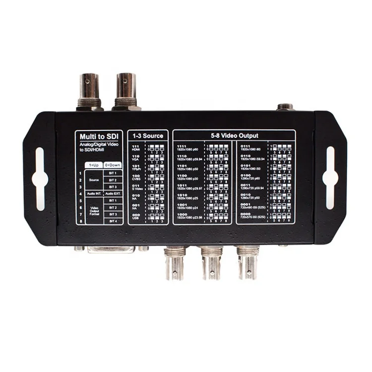 Convert DVI VGA S-video CVBS YPbPr analog video signal to SDI HDMI digital signal video converter