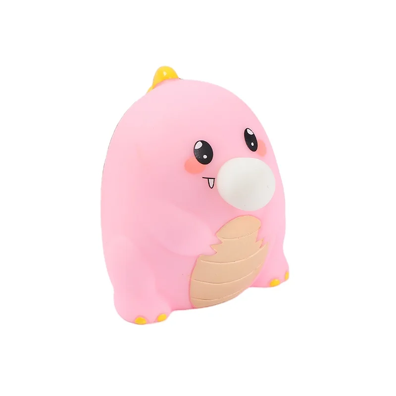 The source of the new design decompression spit bubble dinosaur plastic toys cartoon plastic kneading spit ball doll