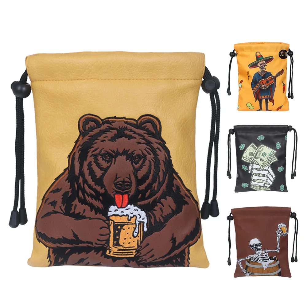 Factory Price Golf Accessories Custom Logo Golf Ball Bag Golf Pouch Storage Case  Pouch Bags