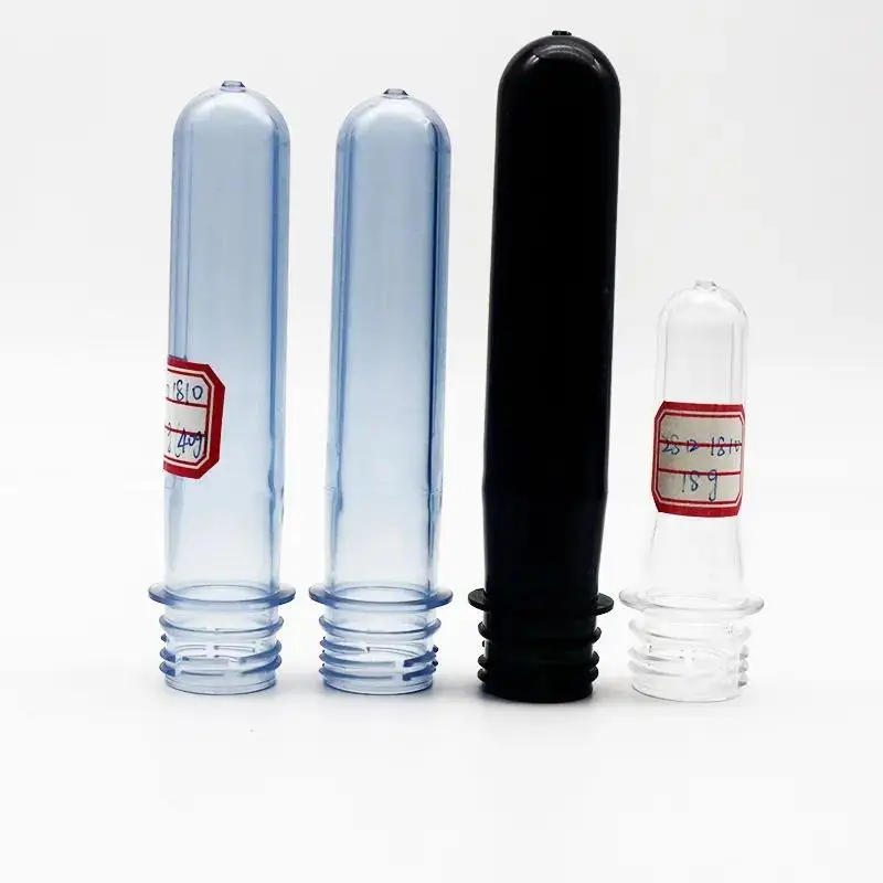 Aikedi pet preforms manufacturers Custom 28mm pco 1881 1810  neck hot fill PET Plastic drinking bottle preform