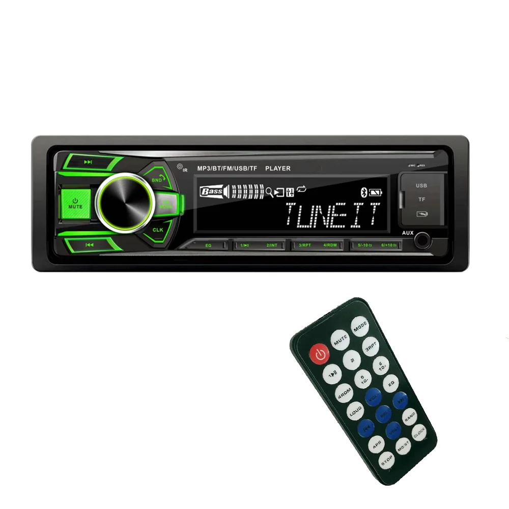 1 Din Multifunctional Car MP3 Player Support Remote Control BT FM SD AUX-in Power Protect Phone Charging Multimedia Car Radio