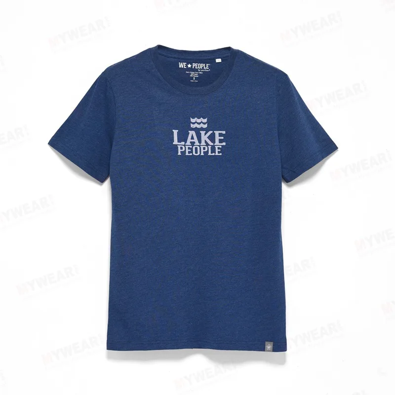 Custom t-shirt 190 gsm for men t shirt printed cotton polyester high quality anti pilling