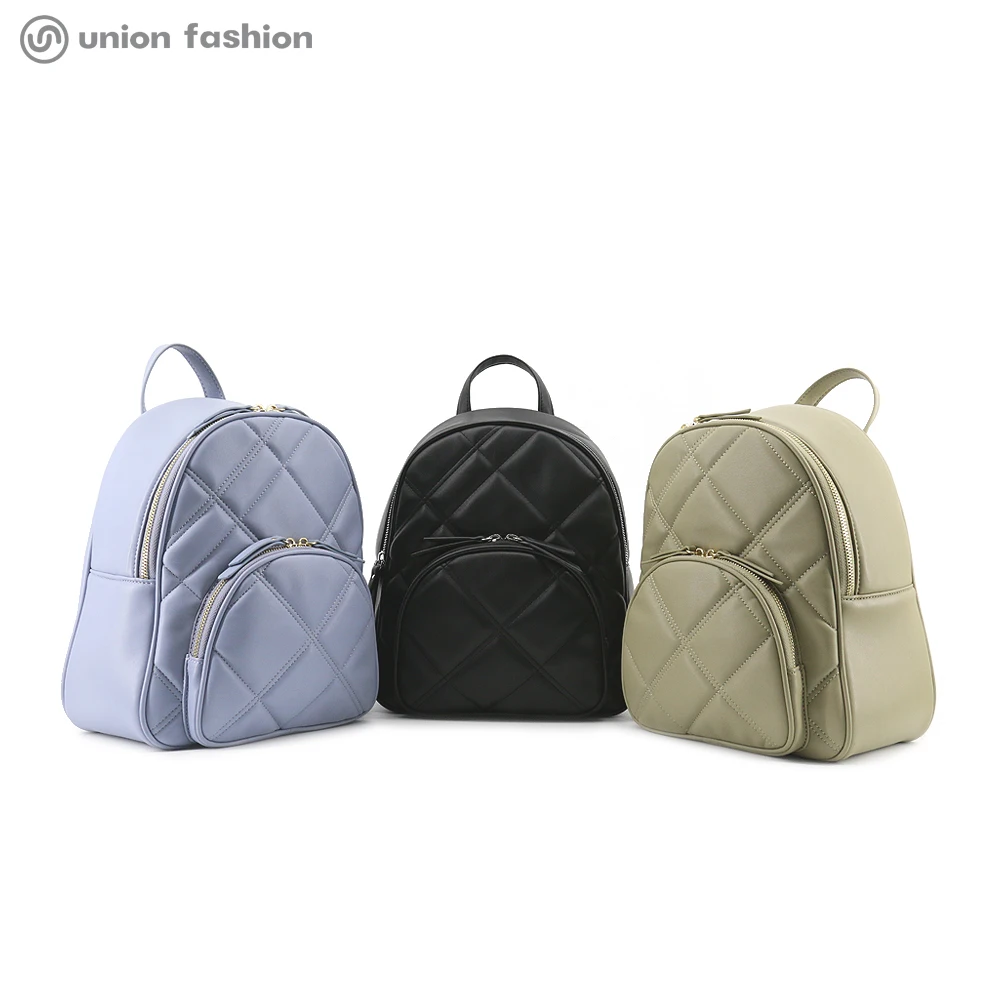 
Top Quality Artificial Leather Luxury Fashion Lady Women Girls Backpacks With Zipper 