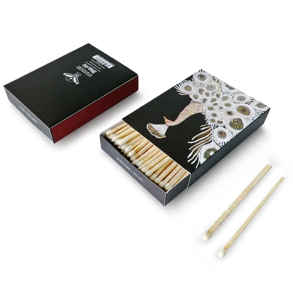 Luxury Design Matchbox White Tips Candle Matches