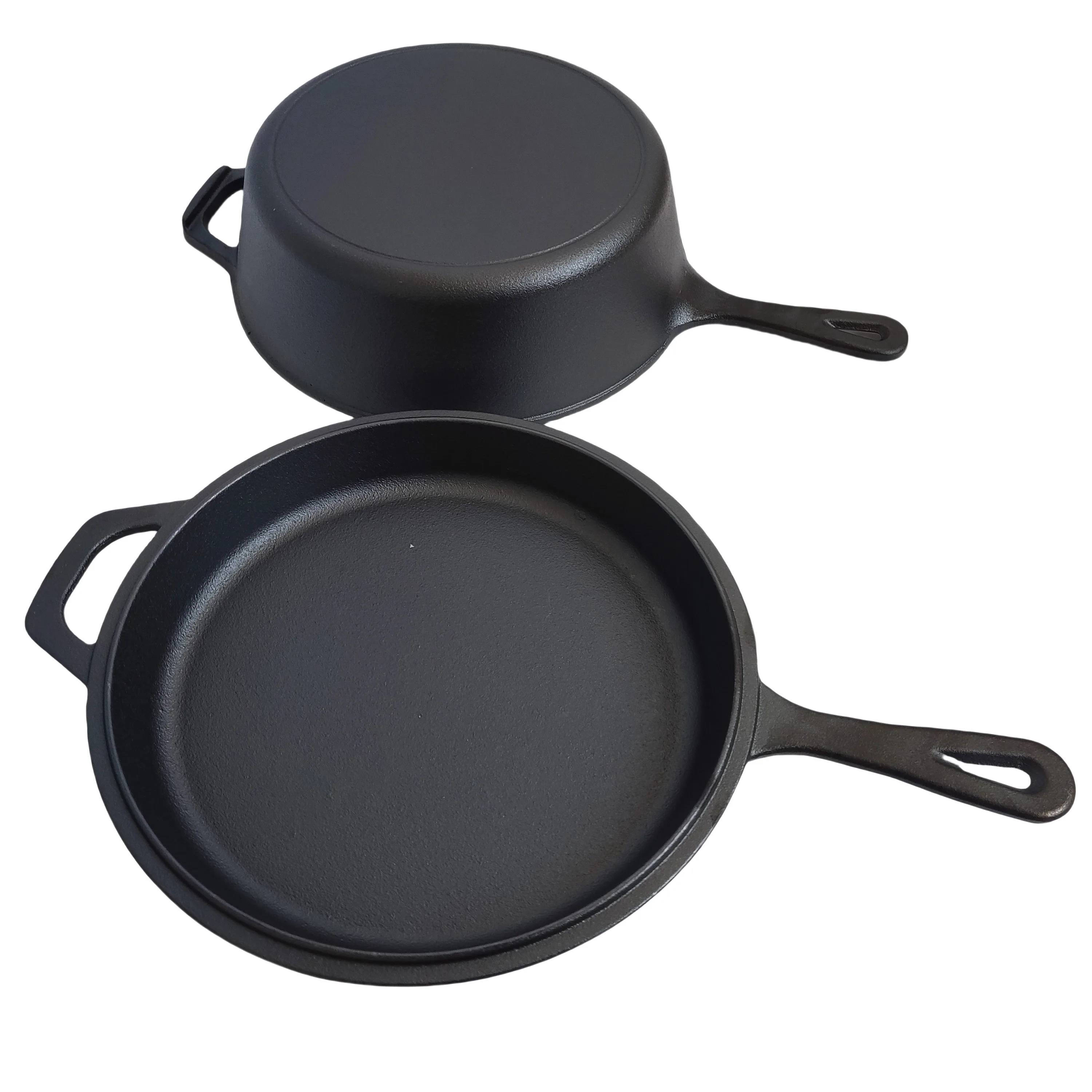 HOT SELL Style Casserole Fry Pan Pre-seasoned Cast Iron Hot Pot With Lid Cast Iron Cookware Set