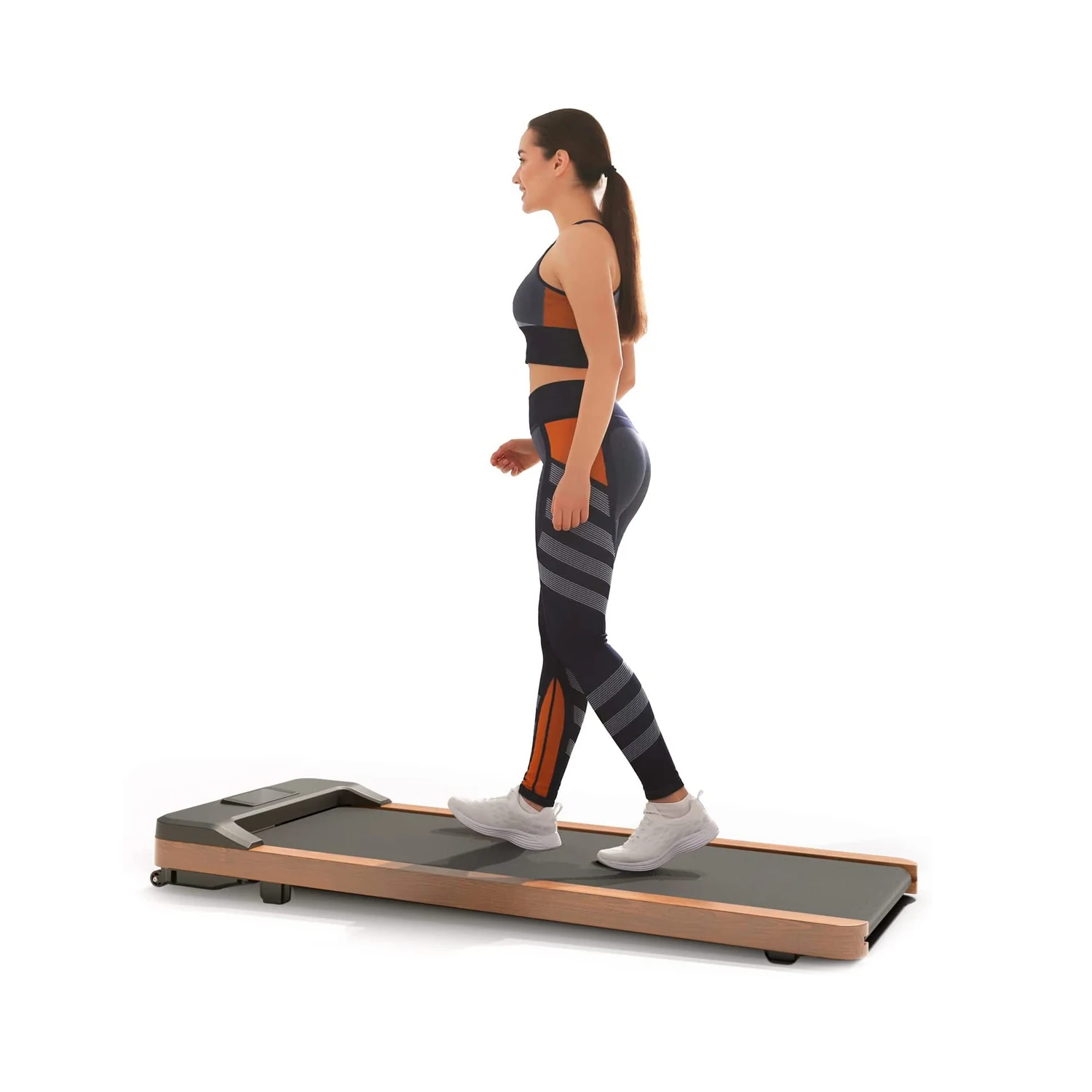 Under Desk Treadmill Wood Electric Treadmill with Remote Control  Walking Jogging Treadmill