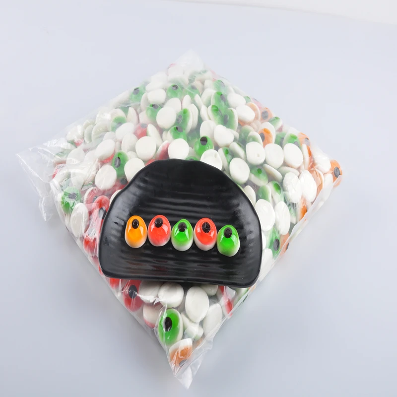 High Quality Wholesale Hamburger Gummy Candy Bulk Cheap Halal  Fruit Flavor Eyeball gummy candy Sweets