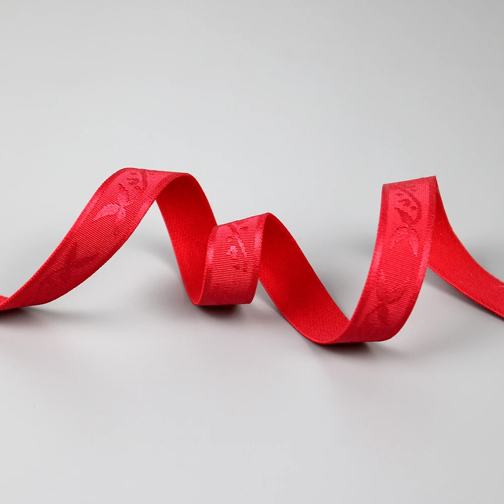 Custom Nylon Spandex Bands Logo Band Underwear Shoulder Elastic JACQUARD Elastic