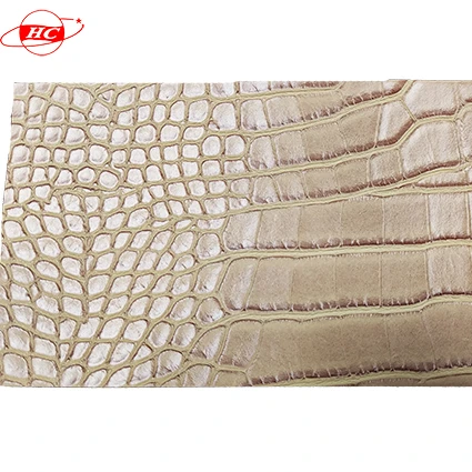 PVC leather Crocodile pattern for bags, backpacks, customized 1.2mm leather pvc synthetic leather