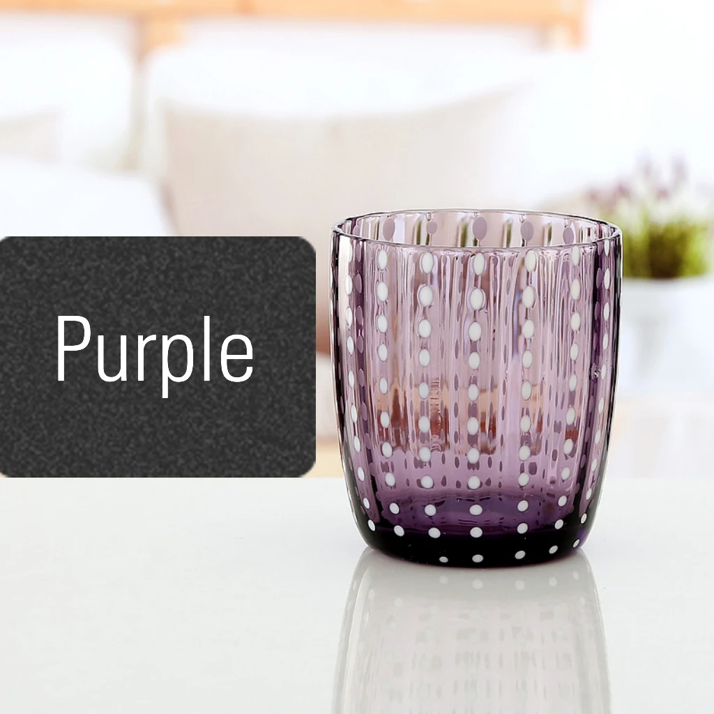 Hot Sale European Inns glassware Tumbler Pearl Point Design Colored Glasses Water