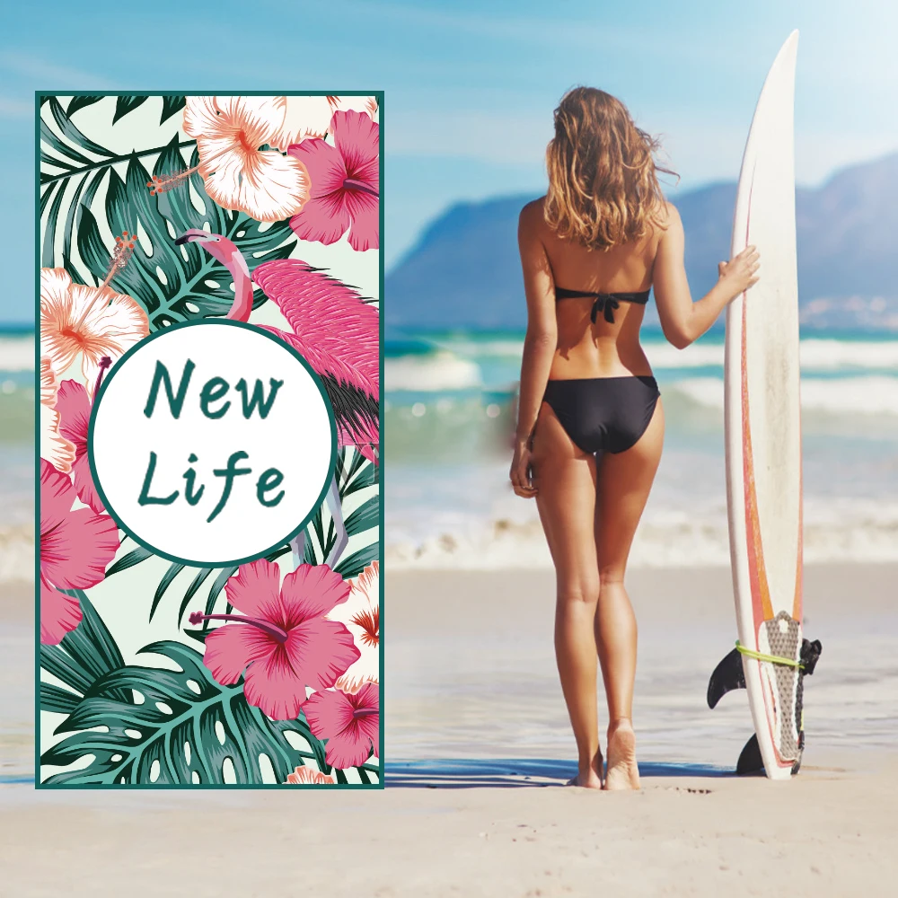 2025 Custom Design Novelty Printed Beach Towels Quick Dry Fast Absorbent Microfiber Towels Sand Free Beach Towel