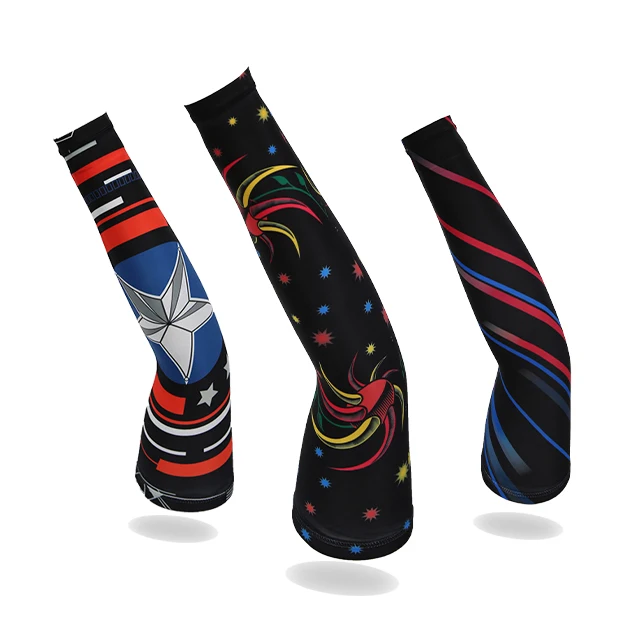 Hot Selling Summer Sun Compression Black Cool Soft Cycling Arm Sleeve For Men