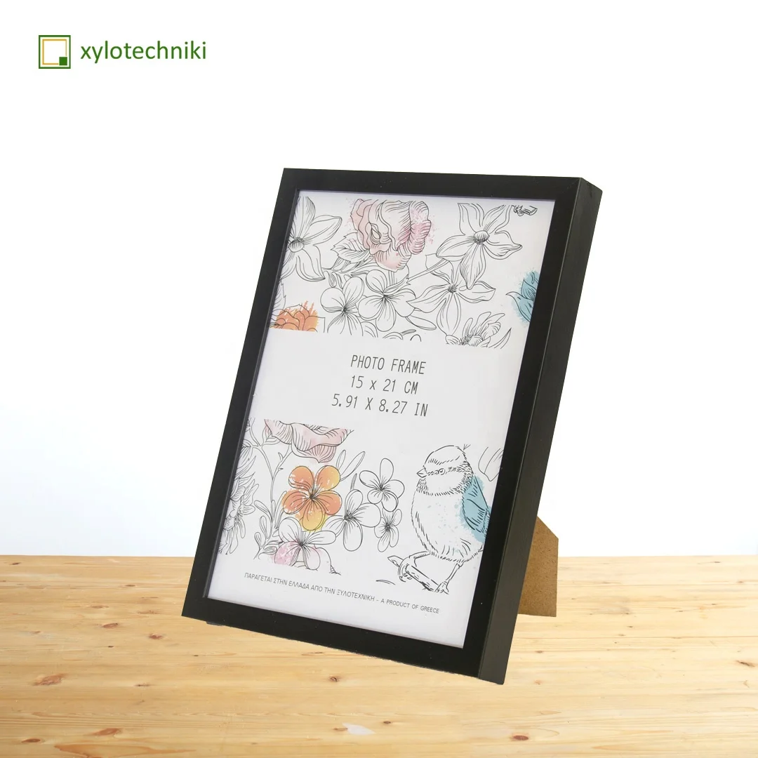 New best selling minamal thin wooden photo frame in custom sizes, black white or natural colour for home decoration