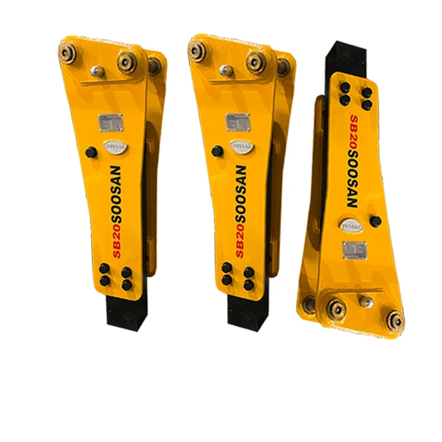 top grade Hydraulic Breakers SOOSAN  SB 20 TOP Type With Chisel 140mm For Excavator 3 to 26 Tons
