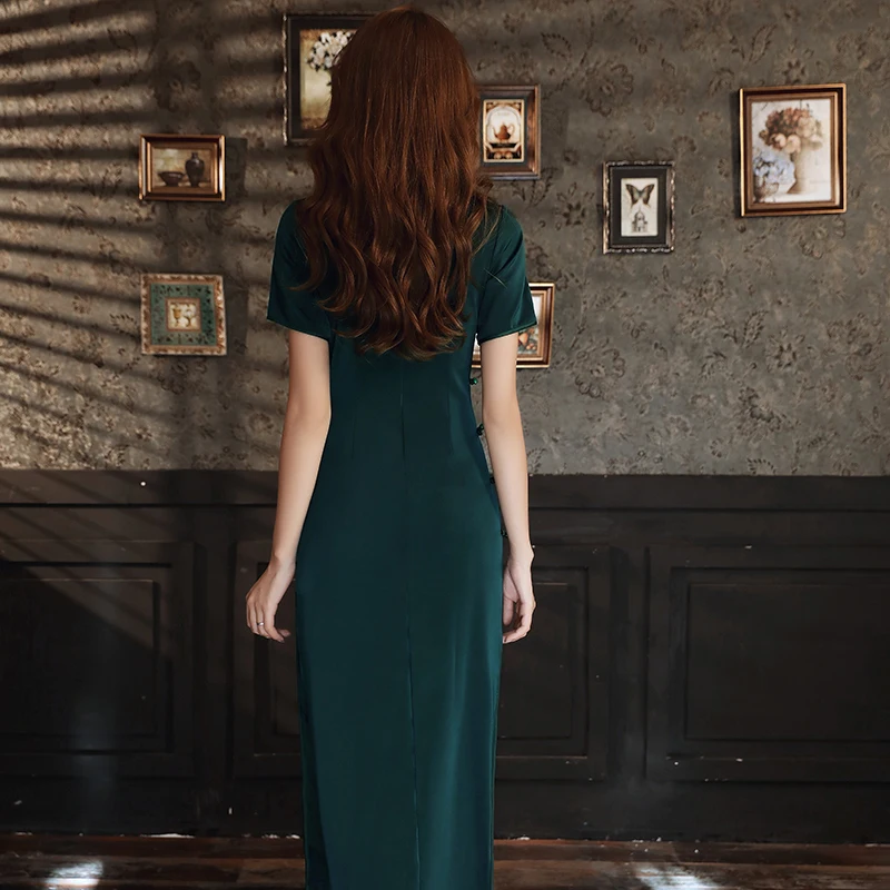 Beautiful Design  Chinese Traditional Cheongsam clothes Women Summer Qipao Dress