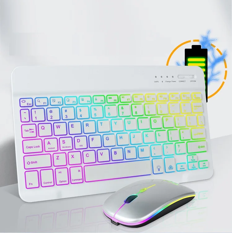 Hot Selling BT Keyboard and Mouse Set 78 Key Mini Keyboard 2.4G 3-level DPI Adjustable BT Mouse for Android/IOS/Windows