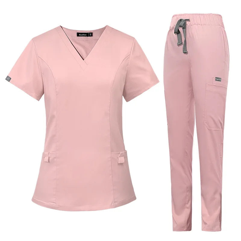 Hospital Nurse Uniforms Comfortable Medical Stylish Scrub Suits New Design Hospital Women Nurse Tops And Pants Set
