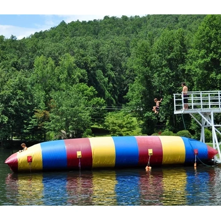 
inflatable long water blob bag jump for sale 