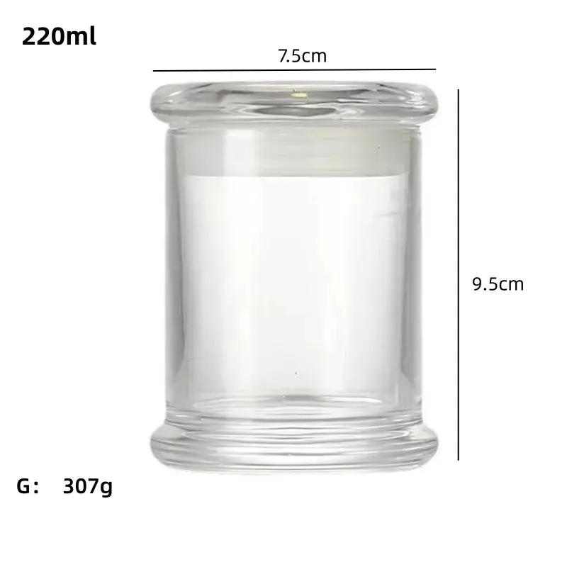 Lowest Price Candle Glass Jar 70ml 220ml 370ml Container Clear Jars