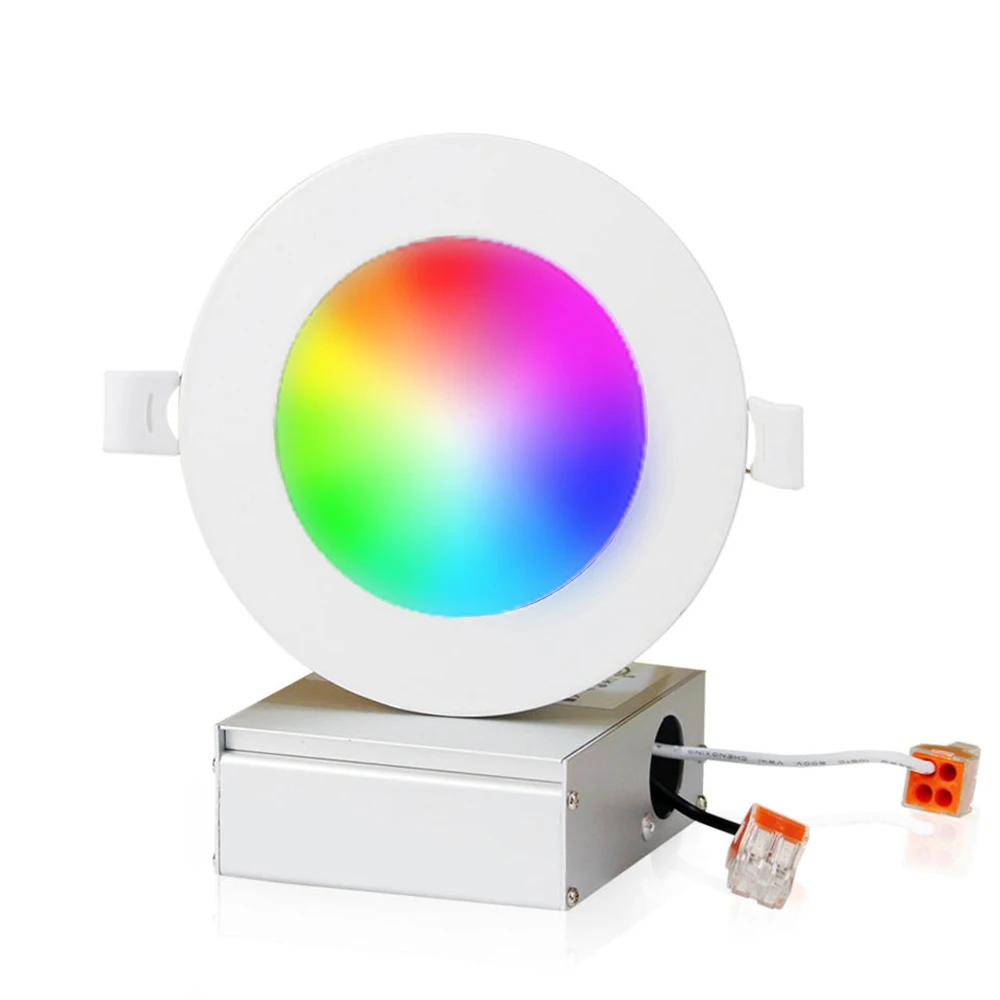 ETL 10W  Wi-Fi Led Recessed Panel Ceiling Lights Slim 6 Inch Smart RGBCW Panel Light
